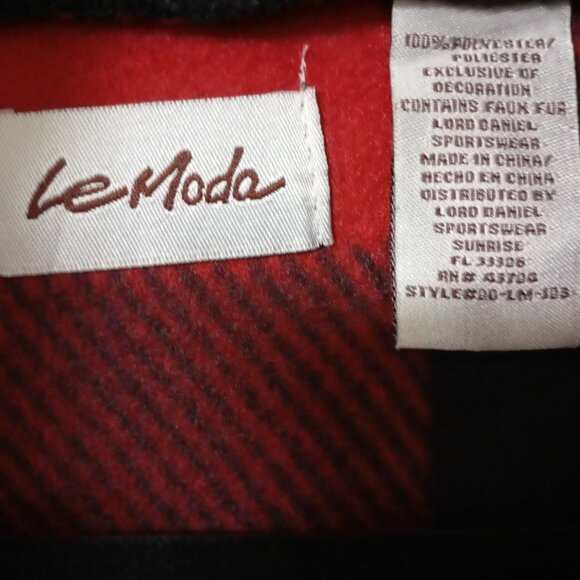 Le Moda Cape Coat Plaid Zipper Pockets & Ribbed Collar Womens Outerwear One Size - Picture 2 of 7